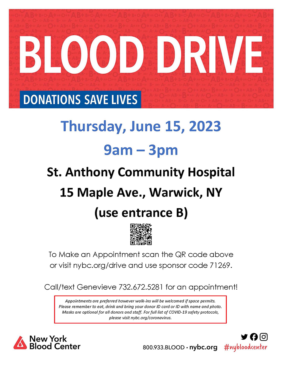 St. Anthony Community Hospital blood drive