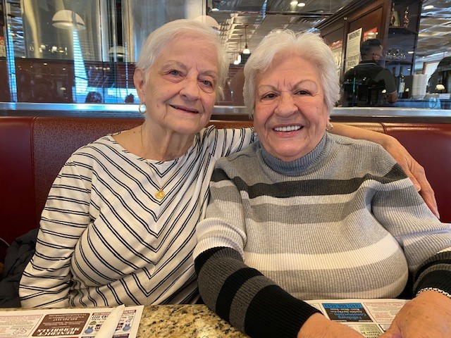 Vincenza Miller and Maria Holzhauer enjoy lunch at Goshen Diner.